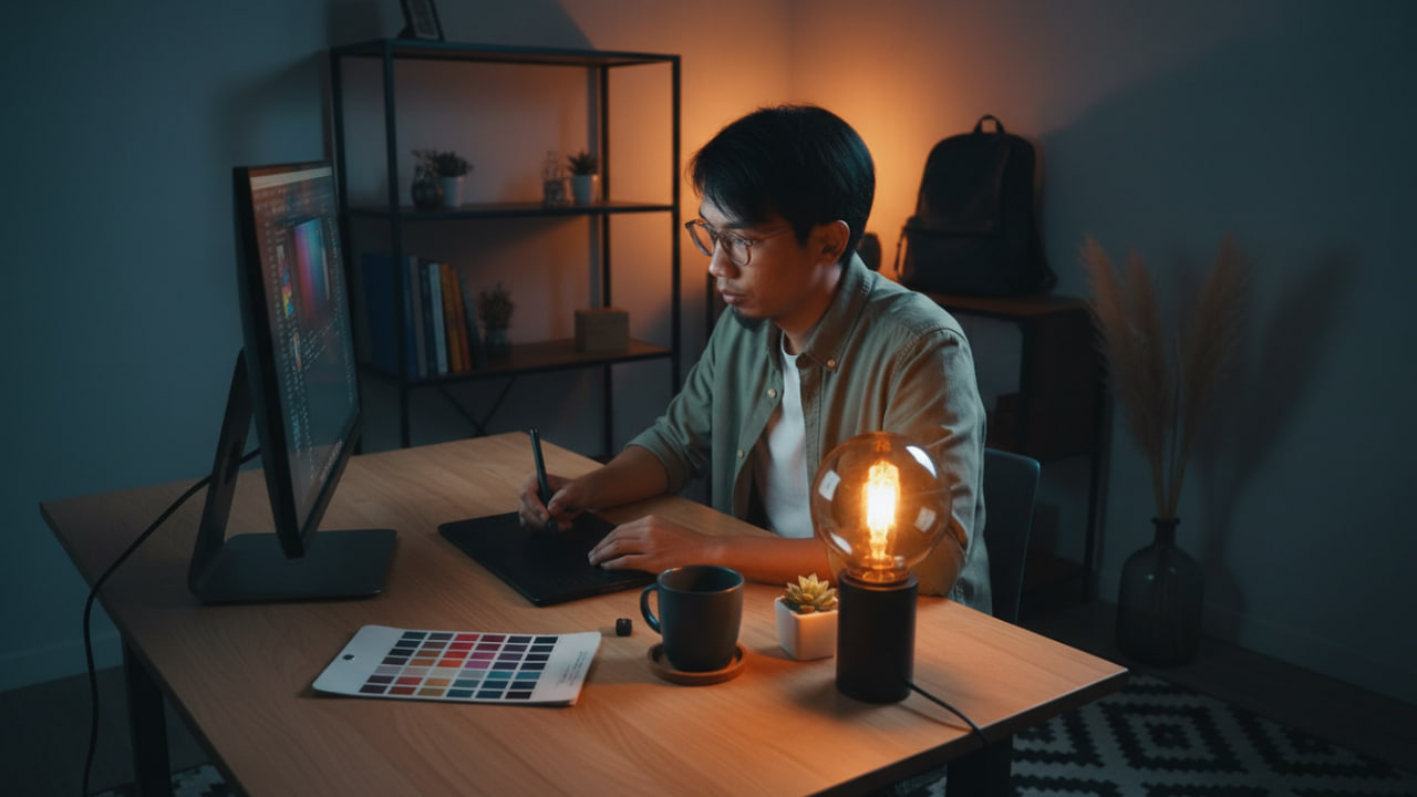 Designer Focus at Night